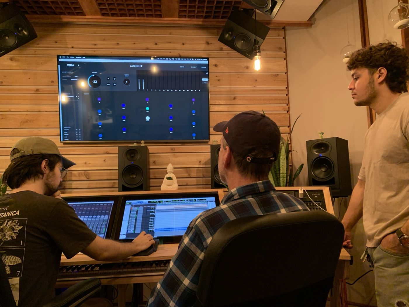 Engineers at work in the Picture-Minded control room.